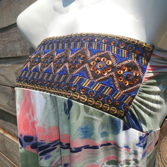 Paper Doll Beaded Strapless Dress - Picture 2 of 8